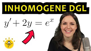 Differentialgleichung inhomogen lösen – Variation der Konstanten 1 Ordnung Beispiel [upl. by Ynad]