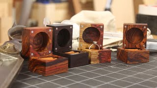 Making a Set of Exotic Wood Ring Boxes [upl. by Rorke]