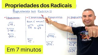 PROPRIEDADES DOS RADICAIS EM 7 MINUTOS [upl. by Rekab482]