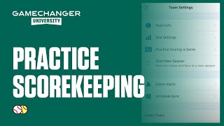 Practice Scorekeeping  GameChanger [upl. by Wiencke]