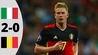 Belgium vs Italy 02  Goals And Highlights  EURO 2016 [upl. by Almallah]