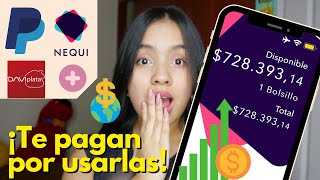 Cómo GANAR DINERO con estas 6 APPS totalmente GRATISPagos por nequi daviplata paypal EN 2022 [upl. by Yeltrab]