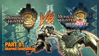 MHTri vs MH3U graphic comparison Part 1 [upl. by Shellans]