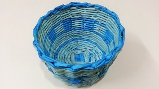 How to make newspaper basket [upl. by Hayarahs]