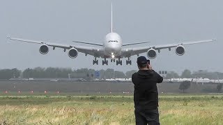 AIRBUS A380 GO AROUND LANDING DEPARTURE  10 MINUTES A380 review of 2019 4K [upl. by Issor205]