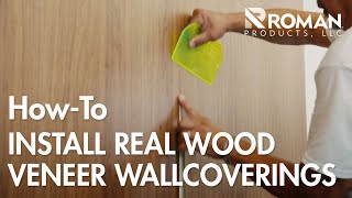 How to Install  Real Wood Veneer Wallcovering [upl. by Acnayb]