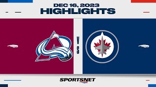 NHL Highlights  Avalanche vs Jets  December 16 2023 [upl. by Lashond912]