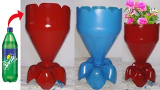 Plastic bottle pot craft ideas  plastic bottle flower vase making [upl. by Pasahow]