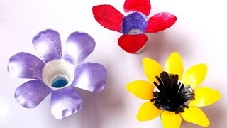 How To Make Pretty Plastic Bottle Flowers  DIY Crafts Tutorial  Guidecentral [upl. by Sucam948]