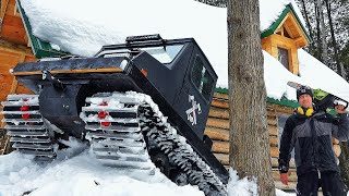 Deep Snow Logging in the Canadian Wilderness  Ep79  Outsider Log Cabin [upl. by Ysnat802]