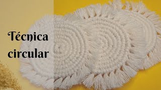 Posavasos macramé y técnica circular [upl. by Beffrey]