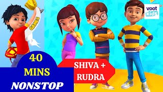 Shiva  Rudra  40 Minutes NonStop  Cartoon Videos For Kids  Voot Kids [upl. by Alderson381]