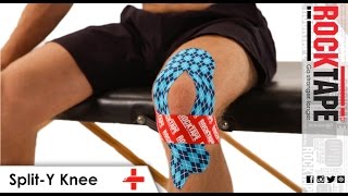 RockTape  Kinesiology Tape Instruction  SplitY Knee [upl. by Baelbeer]