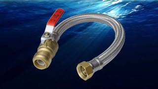 How to Install a Water Heater with Flex Hose Water Connectors [upl. by Tranquada]