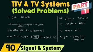 TimeInvariant and TimeVariant Systems Solved Problems  Part 1 [upl. by Cthrine]