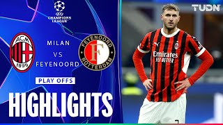 HIGHLIGHTS  AC Milán 1121 Feyenoord  UEFA Champions League 2425  TUDN [upl. by Primaveras]