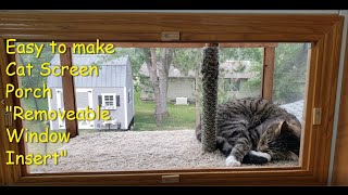 How to build a Cat Window Screen PorchCATIODIY [upl. by Aleusnoc131]