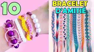 Bricolage  10 BRACELETS DAMITIÉ FACILES  Artisanat féminin Comment faire un bracelet damitié [upl. by Macmahon875]