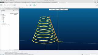 ZugKE Spiralförmiges Ziehen  Creo Tutorial 13  OUB CAMPUS [upl. by Jeffery]