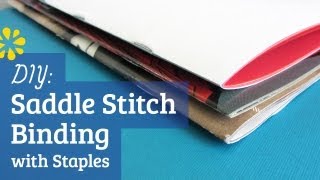 DIY Staple Saddle Stitch Bookbinding Tutorial  Sea Lemon [upl. by Chicoine111]