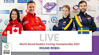 Canada v Sweden  Bronze Medal  World Mixed Doubles Curling Championship 2021 [upl. by Idnym]