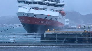 Ship Blown Against Dock During Storm [upl. by Akerboom106]