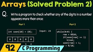 Arrays in C Solved Problem 2 [upl. by Aggi463]