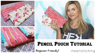 Easy Pencil Pouch Tutorial  Back to School [upl. by Aizahs974]