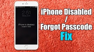 Iphone Disabled  Forgot Passcode iPhone Fix  Hard Reset for iPhone 65s5c54s or ANY other [upl. by Grubb521]