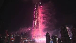 2013 Highlight Video of the Downtown Dubai New Years Eve Fireworks [upl. by Golightly]