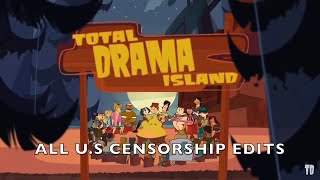 Every Single American Censorship Edit in Total Drama Island [upl. by Coriss269]