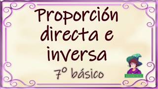 Proporción directa e inversa [upl. by Beutler]