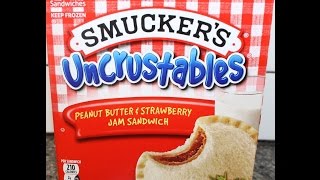 Smuckers Uncrustables Peanut Butter amp Strawberry Review [upl. by Aicinad222]