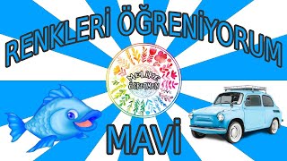 RENKLERİ ÖĞRENİYORUM  MAVİ  OKUL ÖNCESİ [upl. by Helgeson]