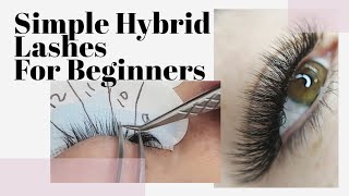 How To HybridMixed Lash Extensions For Beginners [upl. by Einohpets55]