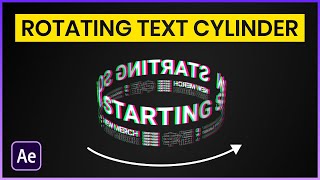 EASY Rotating Text Cylinder  After Effects Tutorial 2021 [upl. by Dahlia]