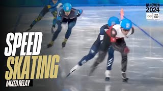 RELIVE  Speed Skating Mixed Relay  Gangwon2024 [upl. by Iliram535]