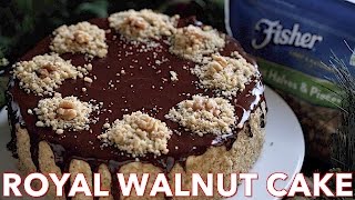 Royal Walnut Cake Recipe with Russian Buttercream [upl. by Relly]