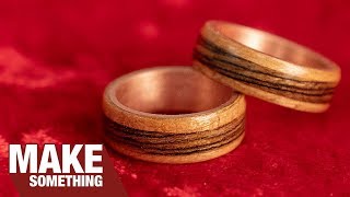 How to Make Copper and Wood Wedding Rings [upl. by Corell]