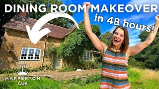 English Cottage DINING ROOM MAKEOVER in 48 hours [upl. by Eecal]