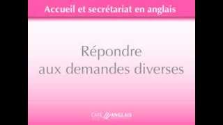 Répondre aux questions en anglais à laccueil [upl. by Alleon]