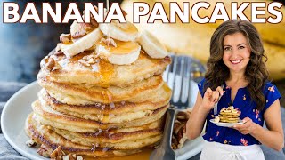 The Best BANANA PANCAKES Recipe [upl. by Anita670]