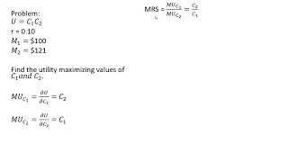 Intertemporal Choice Utility Maximization Over Two Time Periods [upl. by Nylatsyrc]