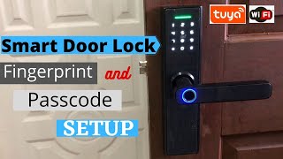 Tuya Smart Door Lock Fingerprint and Passcode Setup [upl. by Thapa]