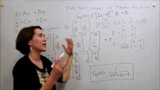 Intro to Control  63 StateSpace Model to Transfer Function [upl. by Einaj]