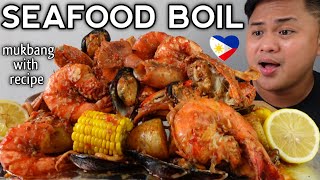 SEAFOOD BOIL  INDOOR COOKING  MUKBANG PHILIPPINES [upl. by Rosenzweig260]