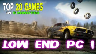 TOP 20 Car Racing Games for quotLOW END PCquot  no graphics card  2gb ram [upl. by Akinna]