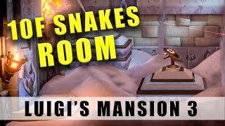 Luigis Mansion 3 10F Snake Room puzzle  Floor 10 Tomb Suites Snakes Room [upl. by James]