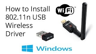 How To Install 80211n USB Wireless Driver [upl. by Trinl812]