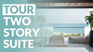 Finest Playa Mujeres TwoStory Rooftop Terrace Suite w Pool Tour [upl. by Nellda]